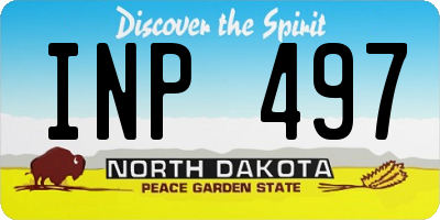 ND license plate INP497