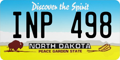 ND license plate INP498