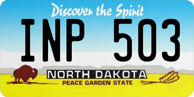 ND license plate INP503