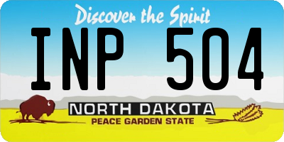 ND license plate INP504
