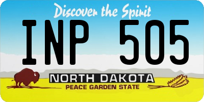 ND license plate INP505