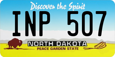 ND license plate INP507