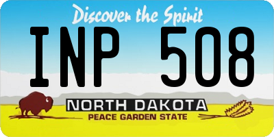 ND license plate INP508