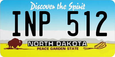 ND license plate INP512