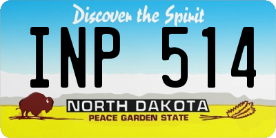 ND license plate INP514