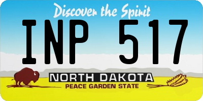ND license plate INP517