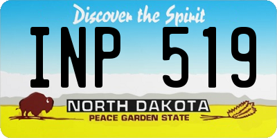 ND license plate INP519
