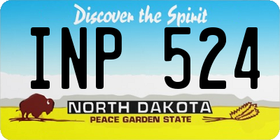 ND license plate INP524