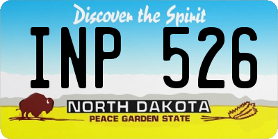ND license plate INP526