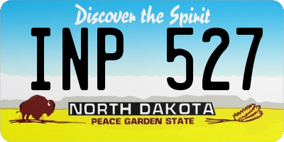 ND license plate INP527