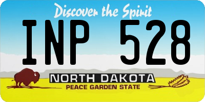 ND license plate INP528