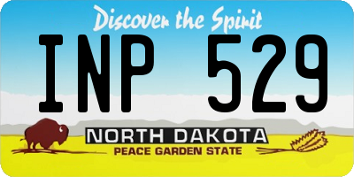 ND license plate INP529