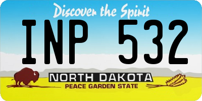 ND license plate INP532
