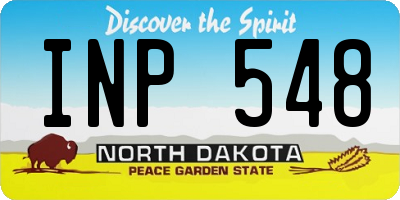ND license plate INP548