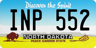 ND license plate INP552