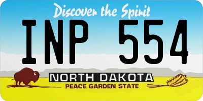 ND license plate INP554