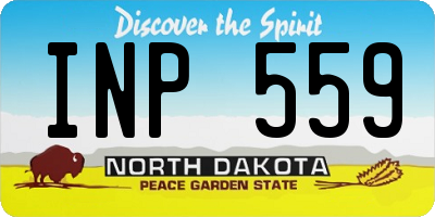 ND license plate INP559
