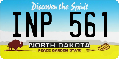 ND license plate INP561