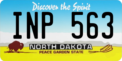 ND license plate INP563