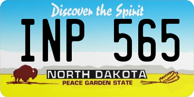 ND license plate INP565