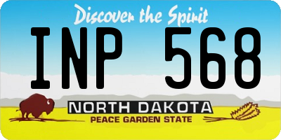 ND license plate INP568