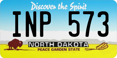 ND license plate INP573