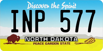 ND license plate INP577