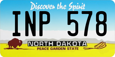 ND license plate INP578