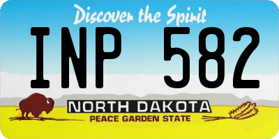 ND license plate INP582