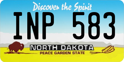 ND license plate INP583