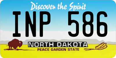 ND license plate INP586