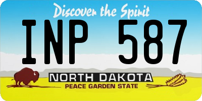 ND license plate INP587
