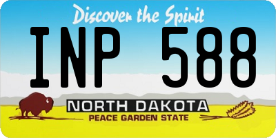 ND license plate INP588