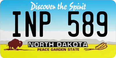 ND license plate INP589