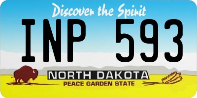 ND license plate INP593