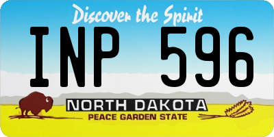 ND license plate INP596