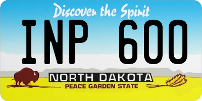 ND license plate INP600
