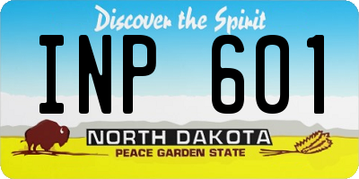 ND license plate INP601