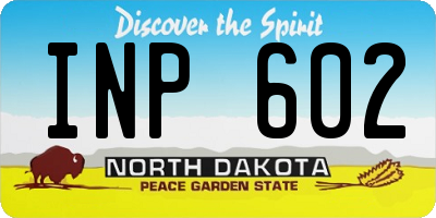 ND license plate INP602