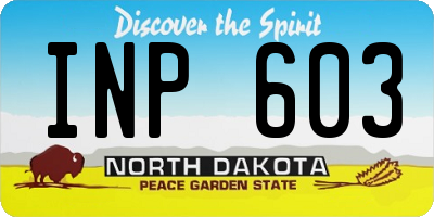ND license plate INP603