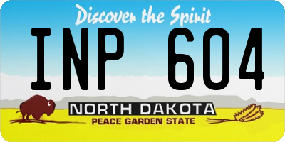 ND license plate INP604