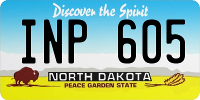 ND license plate INP605