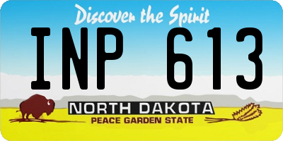 ND license plate INP613