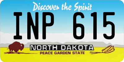 ND license plate INP615