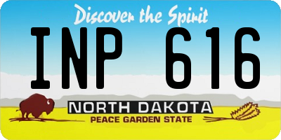 ND license plate INP616