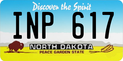 ND license plate INP617