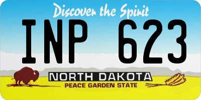 ND license plate INP623