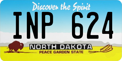 ND license plate INP624