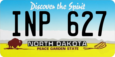 ND license plate INP627