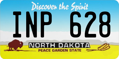 ND license plate INP628